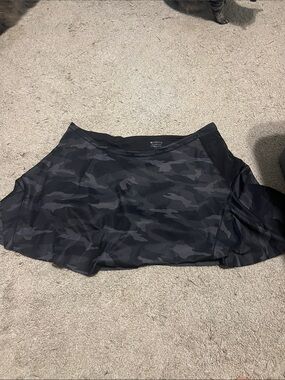 Athleta Black & Gray Camo Skater Skirt